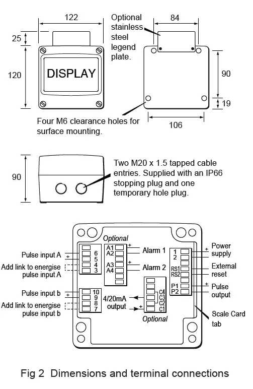 BEKA BA384G Externally Powered Rate Totaliser 2