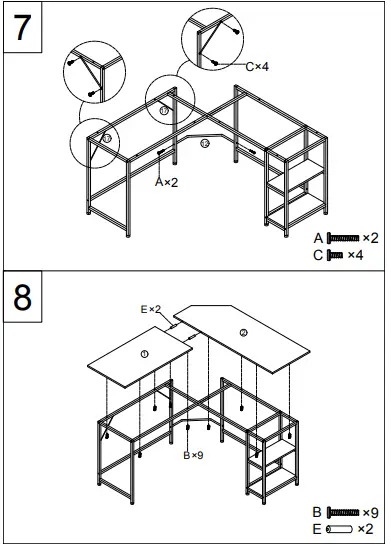 GYMAX-GYM07509-Shaped-Corner-Computer-Desk-07
