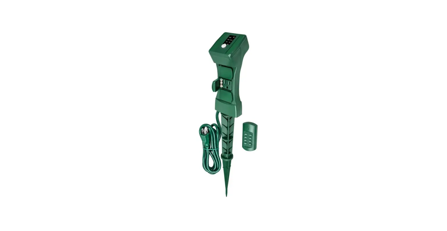 Plt Solutions Ls-plts-12333 Outdoor Power Stake With Remote And Timer Instruction Manual