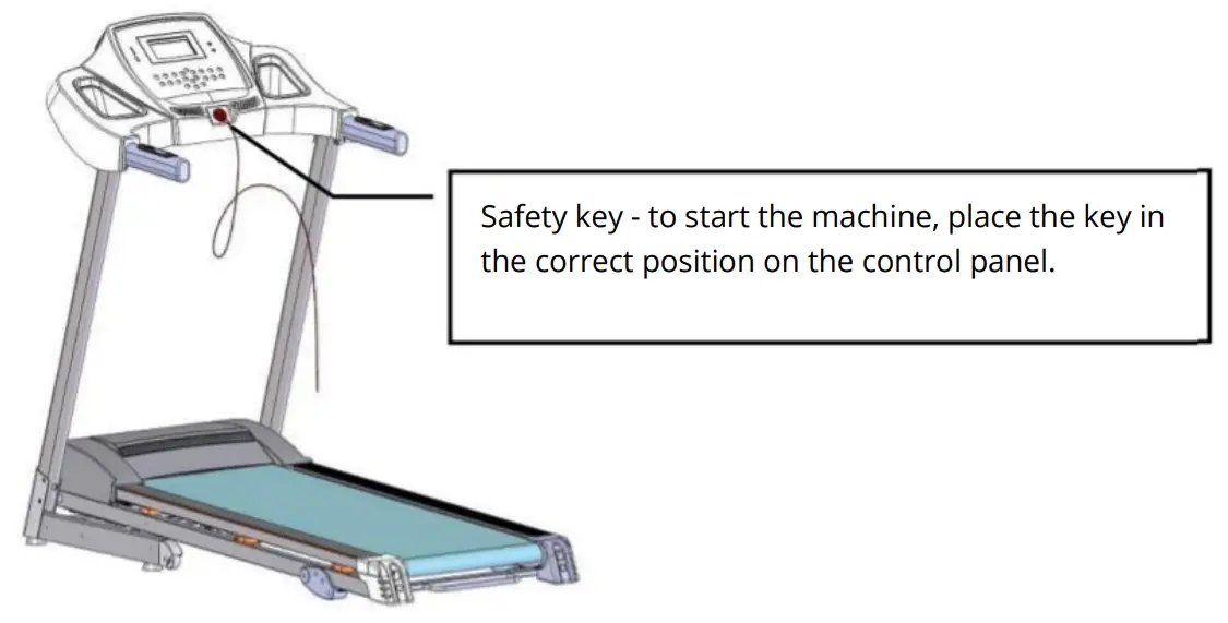 STORMRED Maverick CZK Treadmill - start the machine