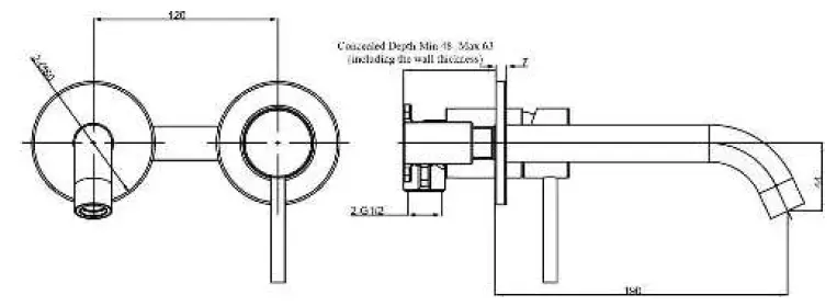 better-bathrooms-ARIMB004-Arissa-Matt-Black-Wall-Mounted-Basin-Mixer-Tap-FIG-2