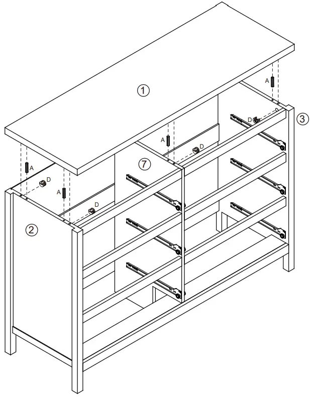 LARKIN 246479 6 Drawer Dresser - Step 15