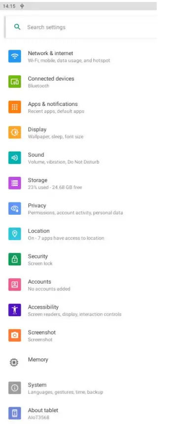 DISPLAYS2GO DF043NLB, DF043TLB 43 Inch Digital Signage - Description of Settings
