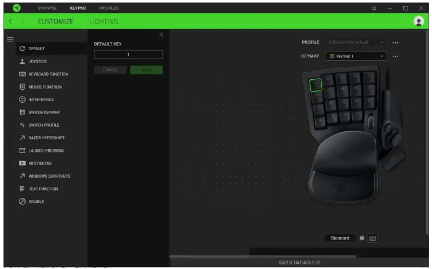 RAZER Tartarus V2 Gaming Keypad - Sidebar 2