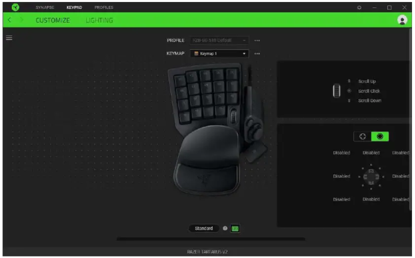 RAZER Tartarus V2 Gaming Keypad - Toggie Console View