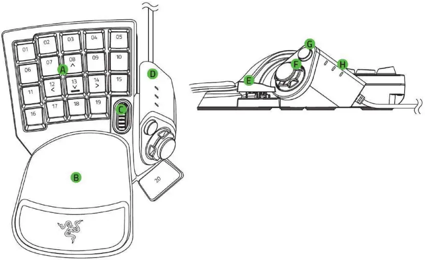 RAZER Tartarus V2 Gaming Keypad - V2 gaming keypad