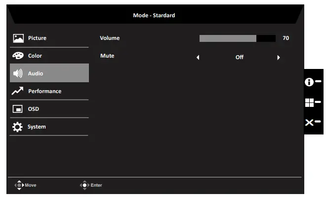 Acer V277K LCD Monitor - Audio