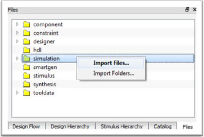MICROCHIP PolarFire H.264 I-Frame Encoder IP - Import Files