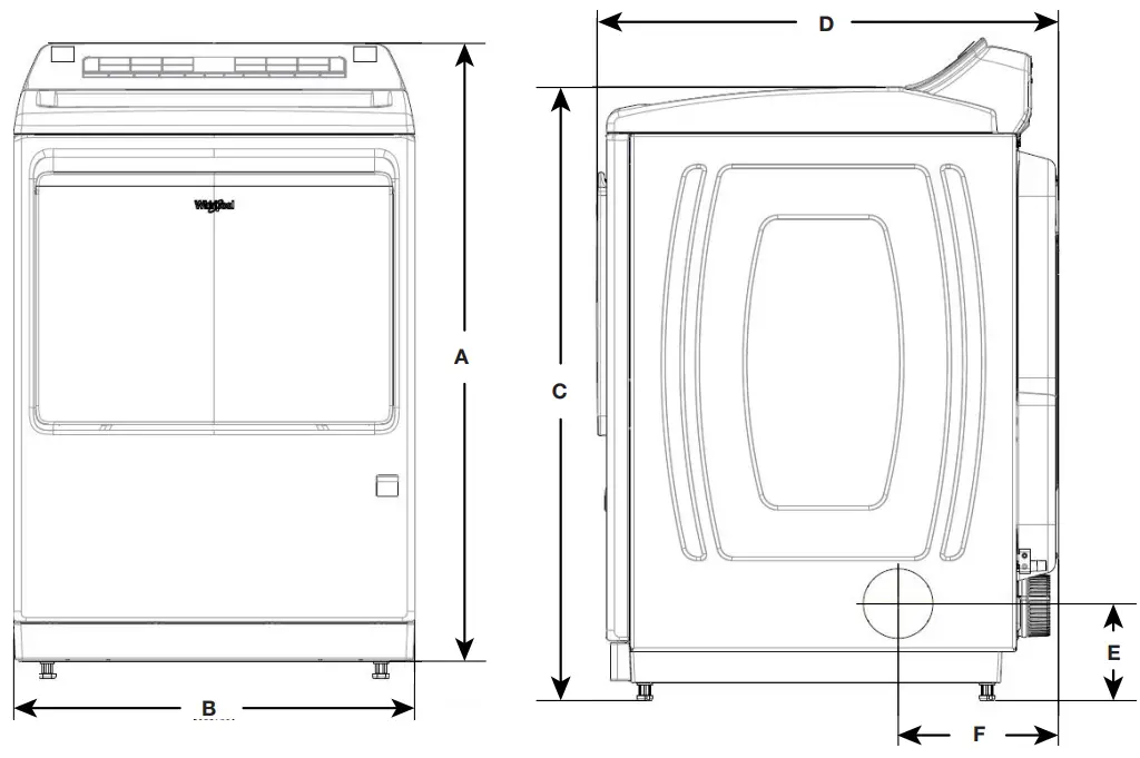 Whirlpool WED7120HW Smart Capable Front Load ElectricGas Dryer -FIg 2