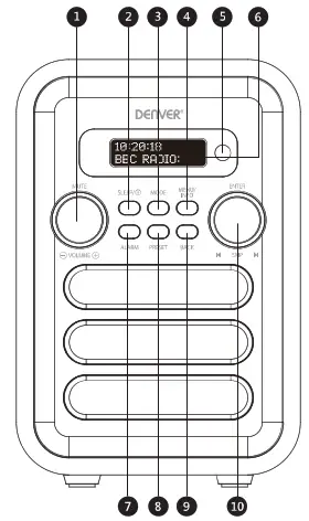 DENVER DAB-48 DAB+ Bluetooth-Digital Radio - Prodact overview