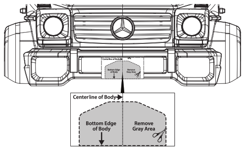 TRAXXAS Front Bumper Winch Fairlead - Body modification (Fig. A)