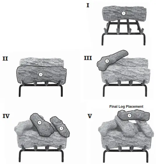 realfyre R-24 24 Inch Peterson Real Fyre Vented Golden Oak Gas Logs R-12 box