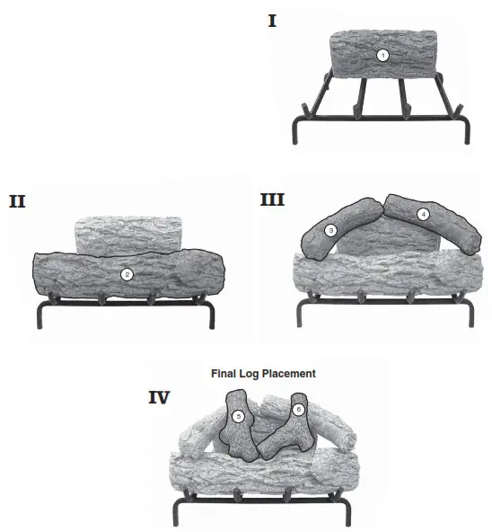 realfyre R-24 24 Inch Peterson Real Fyre Vented Golden Oak Gas Logs R-16 box