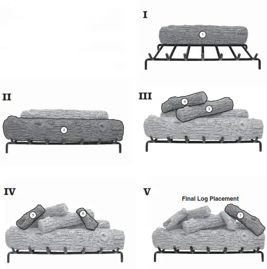 realfyre R-24 24 Inch Peterson Real Fyre Vented Golden Oak Gas Logs R-36 box