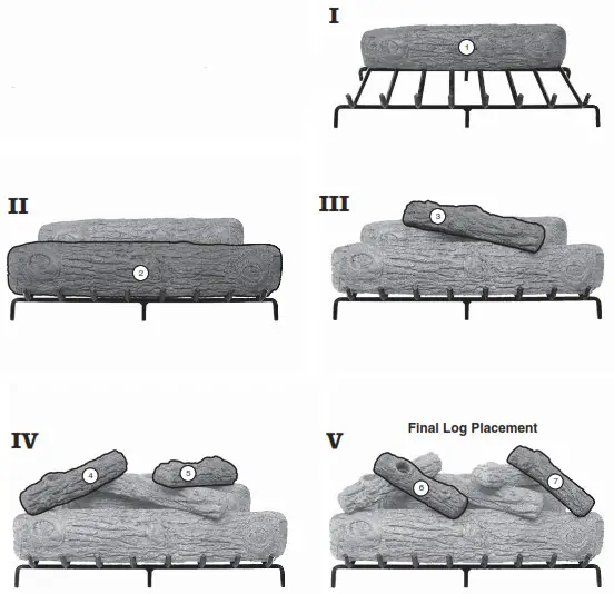 realfyre R-24 24 Inch Peterson Real Fyre Vented Golden Oak Gas Logs R-42 box