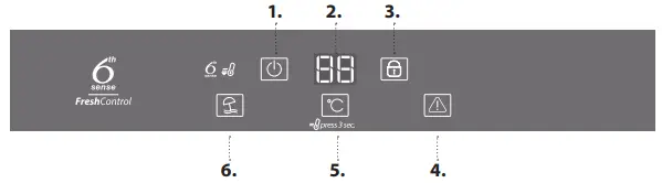 Whirlpool ARG 180832 Built In Larder Fridge - CONTROL PANEL