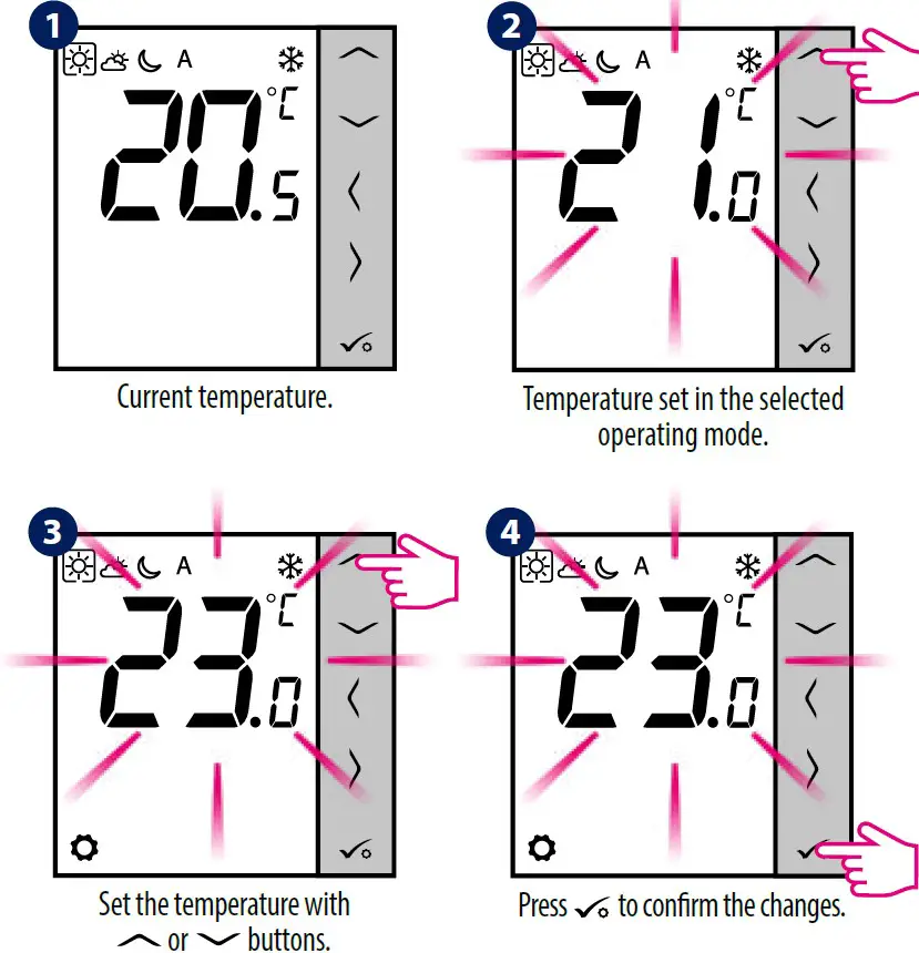 Temperature setting