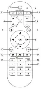 savio Smart TV-Box Silver TB-S01 - Remote controller