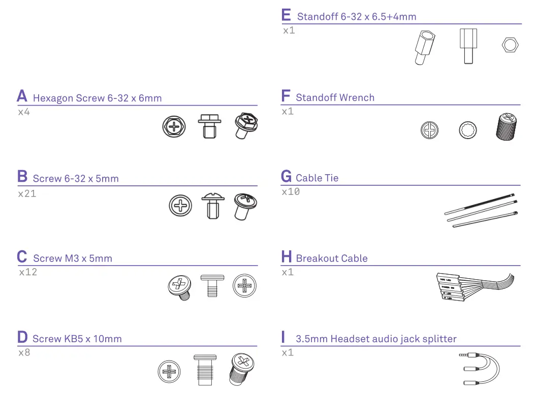 Nzxt Premium Compact Mid-Tower ATX Case [H510 Elite] Accessories
