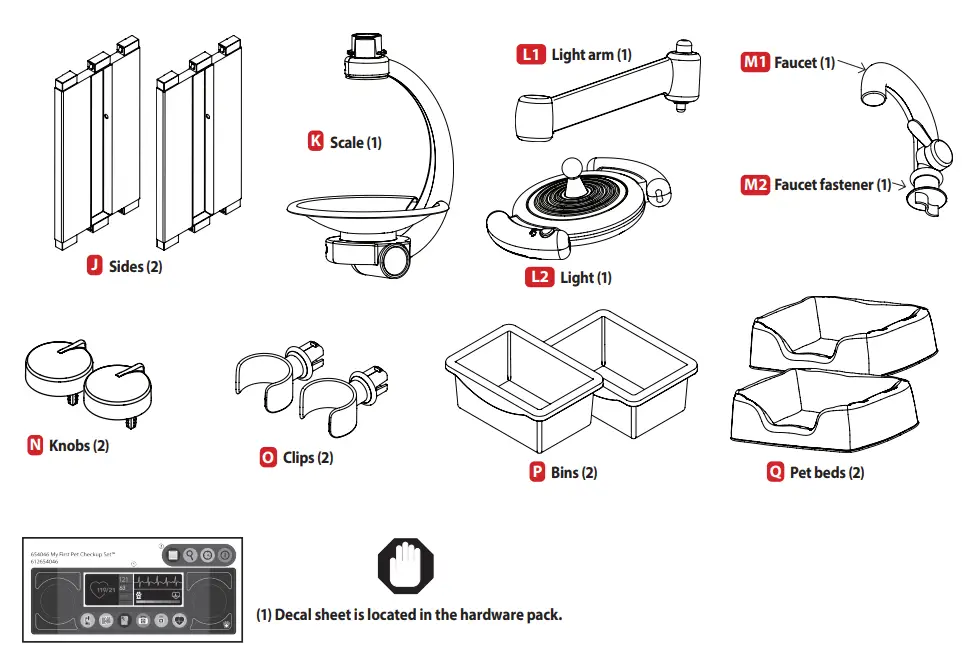 little tikes 654046M My First Pet Checkup Set - BEFORE you begin assembly 2
