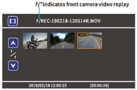 VSYSTO B6 Motorcycle Dash Cam - Images Information and Menu Description 4