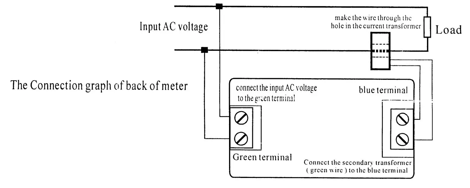 casa SPMOOI Multi-Function Digital Meter - Connection graph