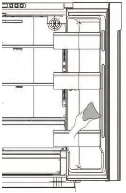 Hisense RQ22N6ASD 215 Cuft 4-Door Refrigerator - cleaning
