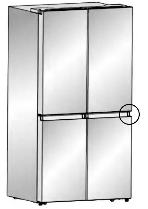 Hisense RQ22N6ASD 215 Cuft 4-Door Refrigerator - fig 1