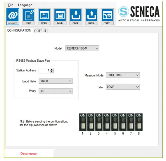 SENECA T201DCH50-MU AC DC True RMS or DC Bipolar Current- Creating a Project
