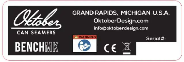 Oktober BenchMK Drill Powered Can Seamer - recommended