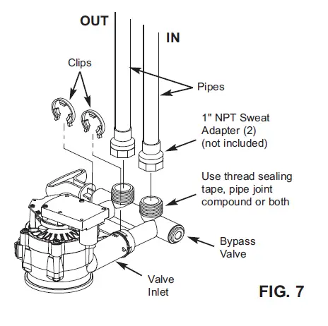 CONNECTING PLUMBING TO VALVE