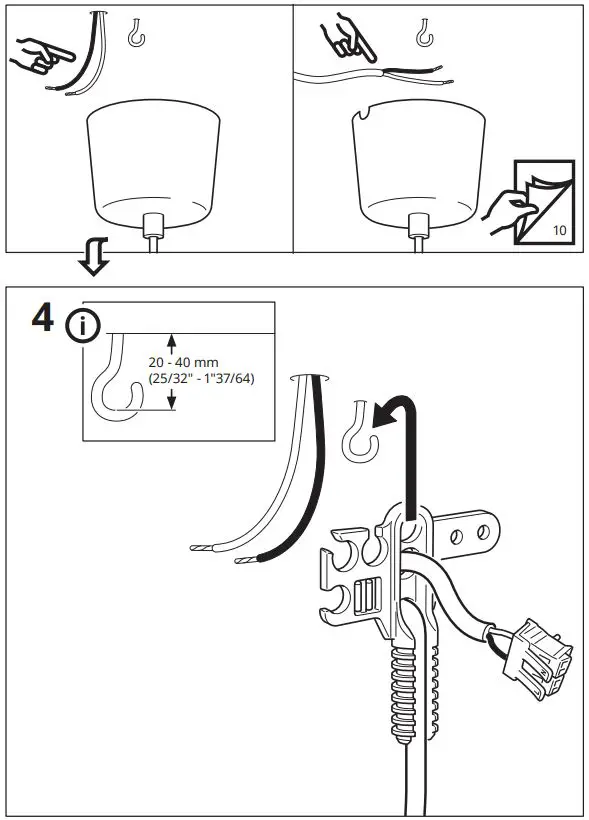 IKEA HEKTAR Pendant Lamp Instruction Manual - Installation 4