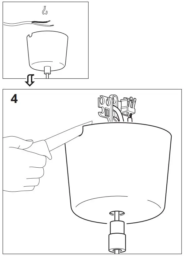 IKEA HEKTAR Pendant Lamp Instruction Manual - Installation 5,6