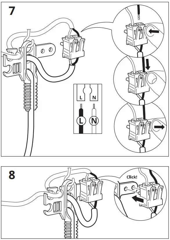 IKEA HEKTAR Pendant Lamp Instruction Manual - Installation 7,8