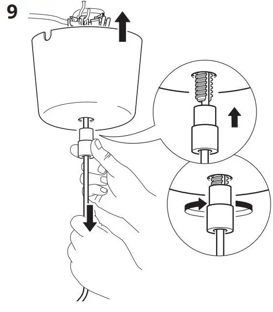 IKEA HEKTAR Pendant Lamp Instruction Manual - Installation 9