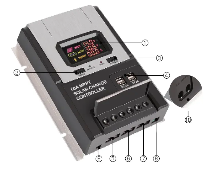 BYGD SUD10A MPPT Solar Charging Controller FIG-1