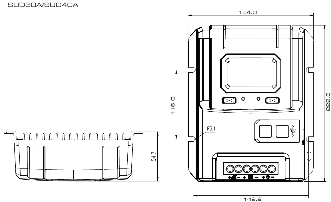 BYGD SUD10A MPPT Solar Charging Controller FIG-7