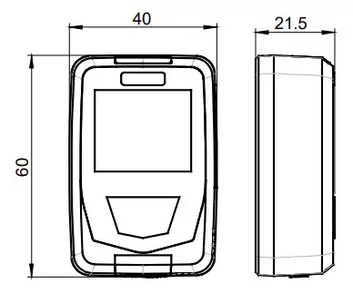 sauermann KT 50 KH 50 Temperature Humidity Data Logger - Dimensions