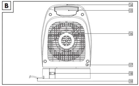 SILVERCREST SHLF D3 Fan Heater - Fanb