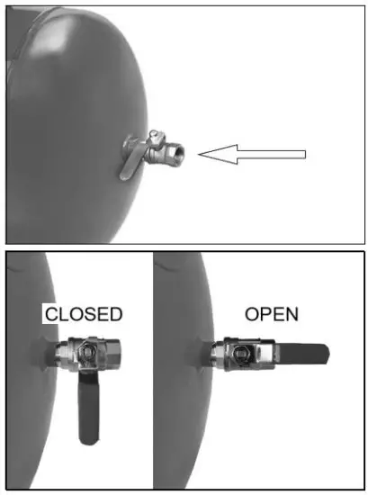 AIRMASTER 18 150L Belt Driven Air Compressor - valve handle