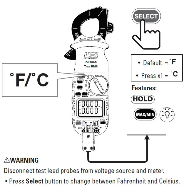 UEi-DL389BTRMS-Dual-Display-Clamp-Meter-FIG12