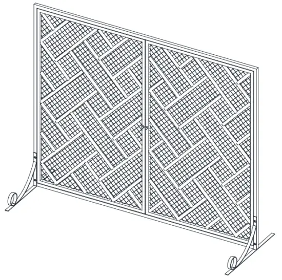 COSTWAY JV10066 2-Panel Fireplace Screen -