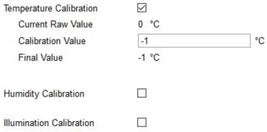 Milesight AM100 Series LoRaWAN Motion and Light Intensity Sensor - Calibration Settings