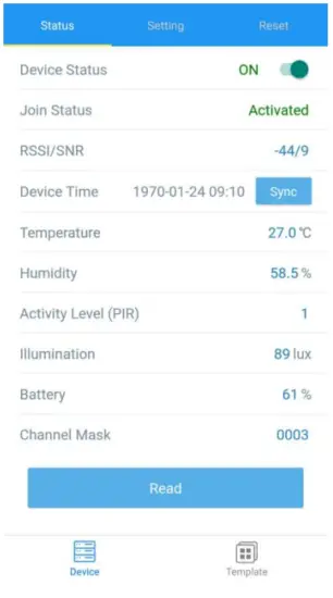 Milesight AM100 Series LoRaWAN Motion and Light Intensity Sensor - Mobile App Configuration