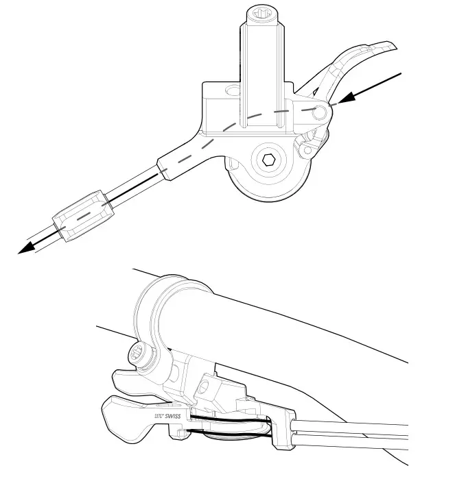 DT SWISS L2 L3 Remote Lever - INSTALLING THE CABLE AND CABLE HOUSING ON THE L2 REMOTE LEVER