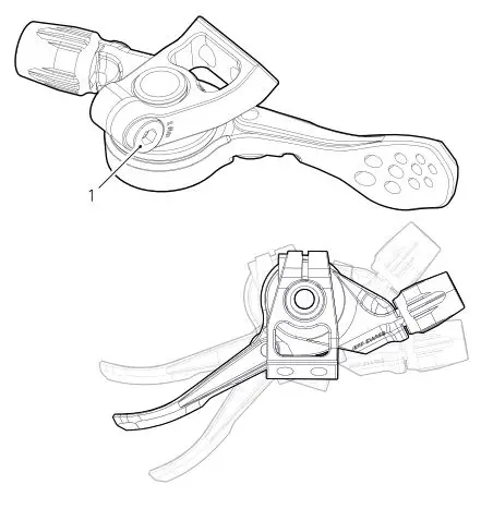 DT SWISS L2 L3 Remote Lever - Tighten the screw (1) with a torque of 2 Nm