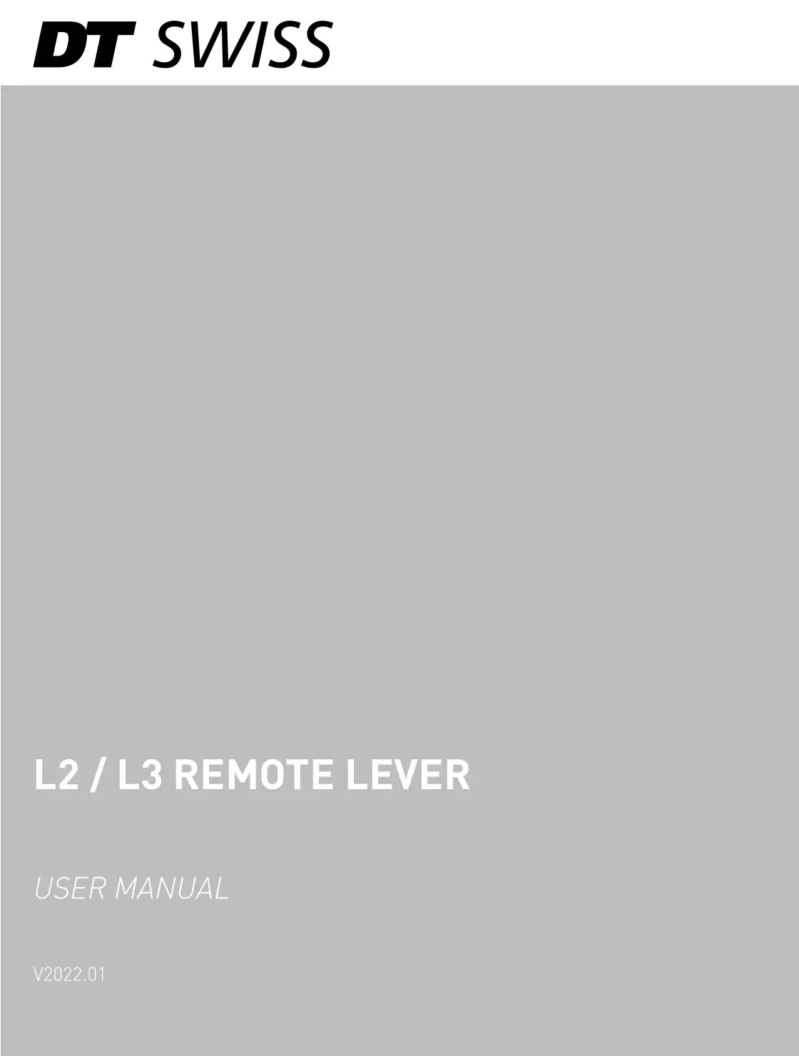 DT SWISS L2 L3 Remote Lever User Manual