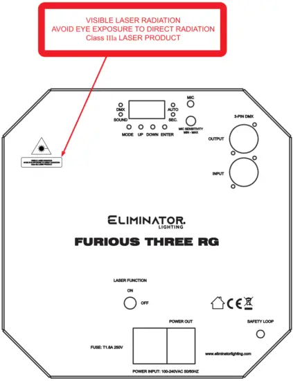 FUR128 Furious Three RG Eliminator Lighting Projector - FIG 5