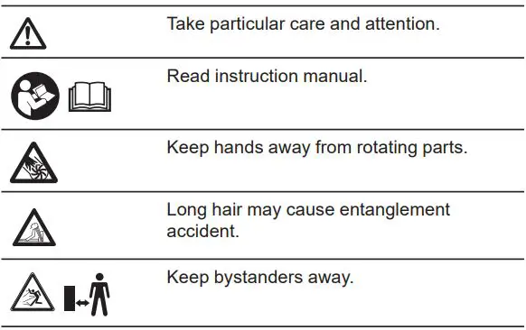makita DUB185 Cordless Blower Instruction Manual - Symbols