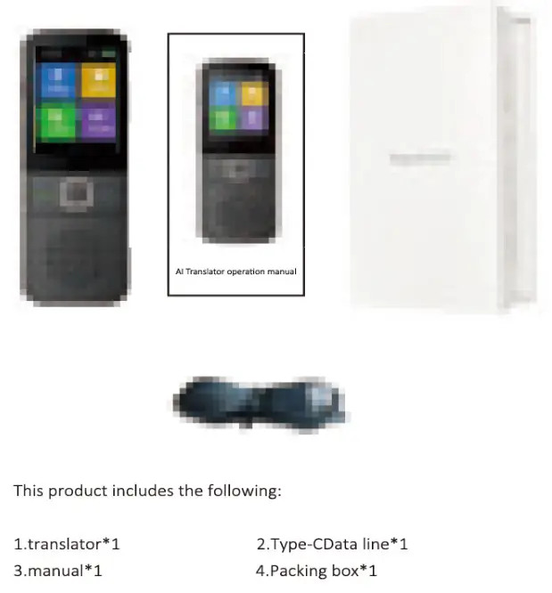 INTELVOICE T10 AI Language Translator Device - Content
